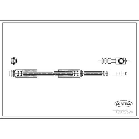 CORTECO Brake Hose, 19032526 19032526